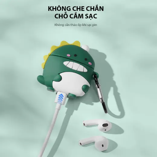 Vỏ đựng ốp case cho tai nghe Airbuds T50S Robot, bảo vệ tai nghe không dây chống va đập bám bụi