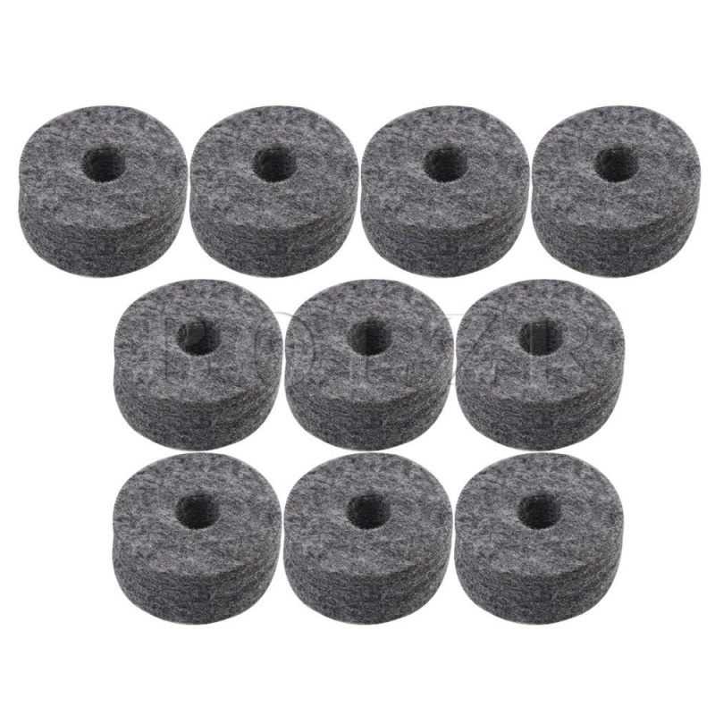3.5x1.5cm Felt Washers Replacement for Drum Kit Set of 10 Black -
intl