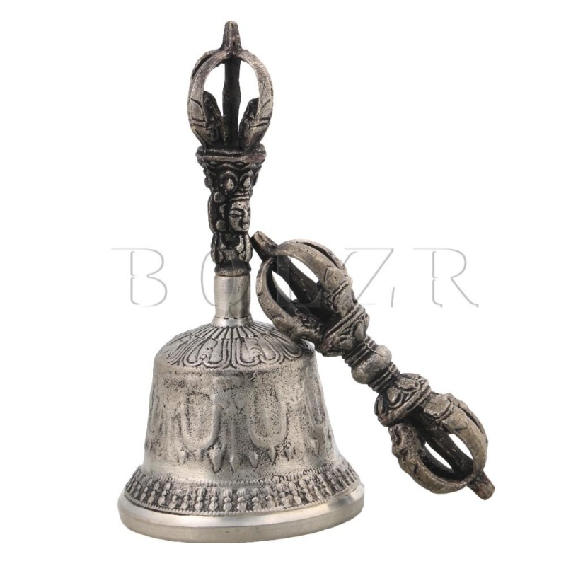 7.8cm Dia Medium Tibetan Meditation & Prayer Bells Silver Color
- intl