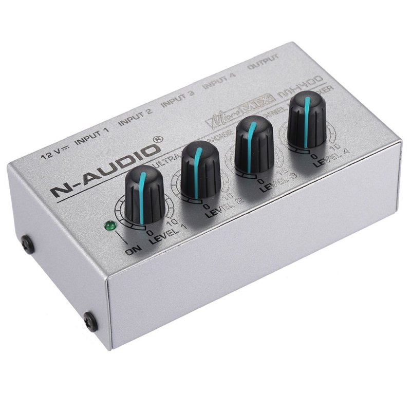MX400 Ultra-compact Low Noise 4 Channels Line Mono Audio Mixer with
Power Adapter - intl