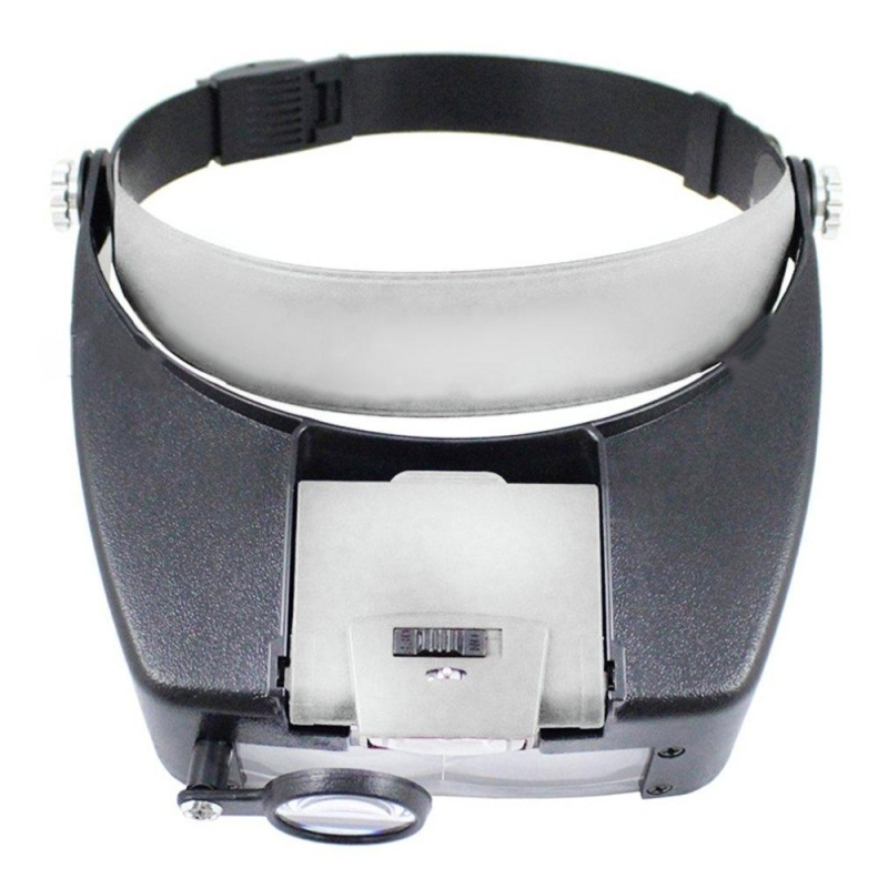 OH Wearable Magnifier Helmet Magnifying Glass Loupe Automatic Boosting Device Grey - intl