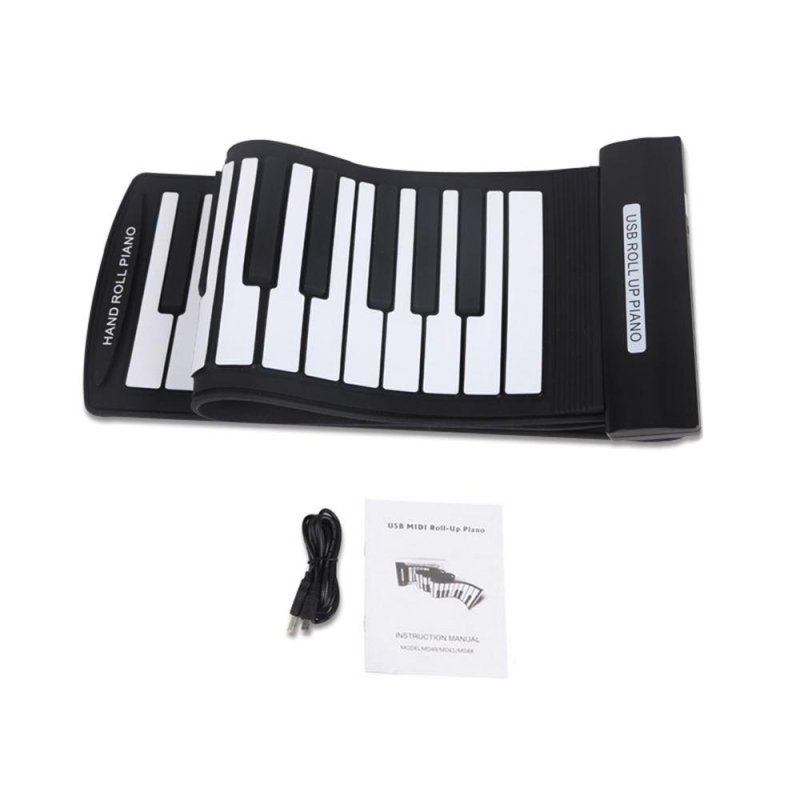 Portable 61 Keys Flexible Roll-Up Piano USB MIDI Electronic Keyboard Hand Roll Piano Outdoorfree - intl