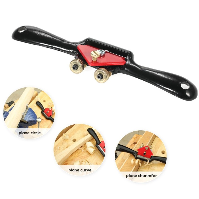 Bảng giá 9'' Metal Blade Spoke Shave Plane Woodworking Hand Tool Adjustable Wood Manual Planer - intl