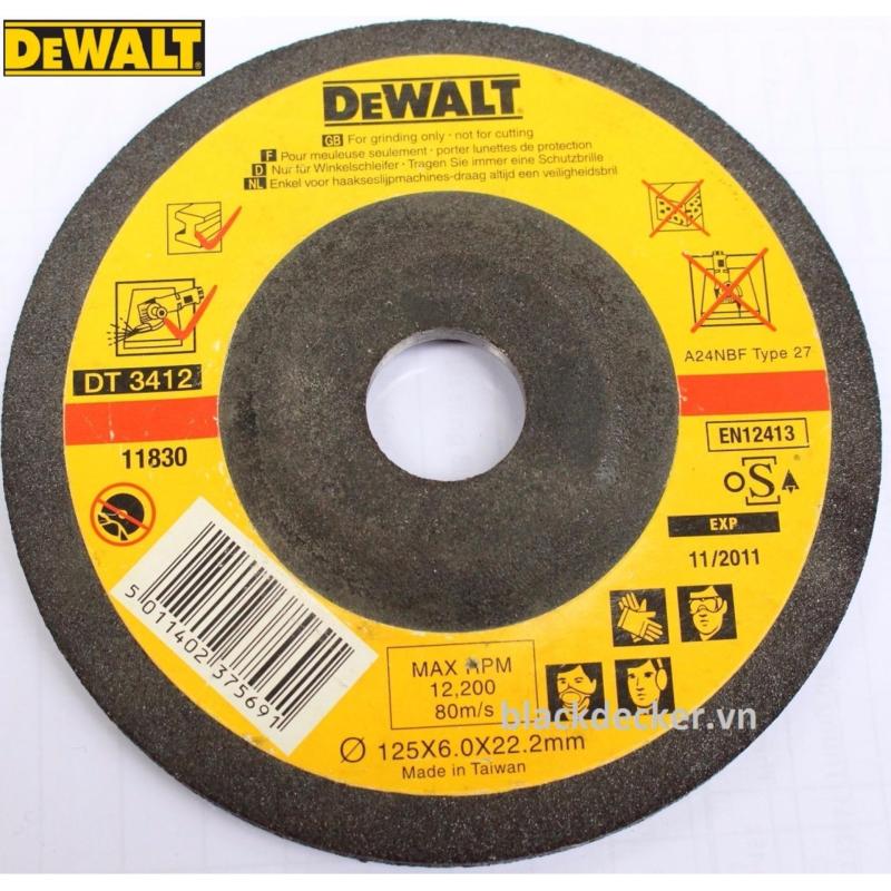 Bảng giá DeWALT - Lưỡi mài sắt, kim loại 125mm DT3412