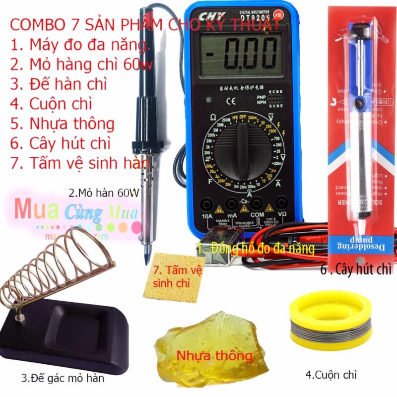Đồng hồ đo vạn năng cao cấp CHY DT9205A + 6 món dụng cụ kỹ thuật