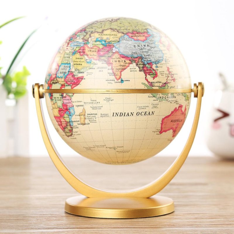 Globe World Desktop Rotating Earth Map Ocean Geography Kid Learn Geography Decor