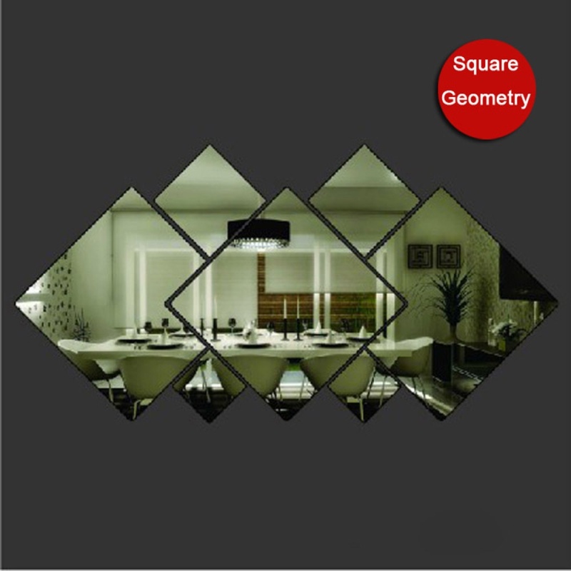 Removable Mirror Acrylic Diamond Side DIY Acrylic Decorative Mirror
Paste - intl