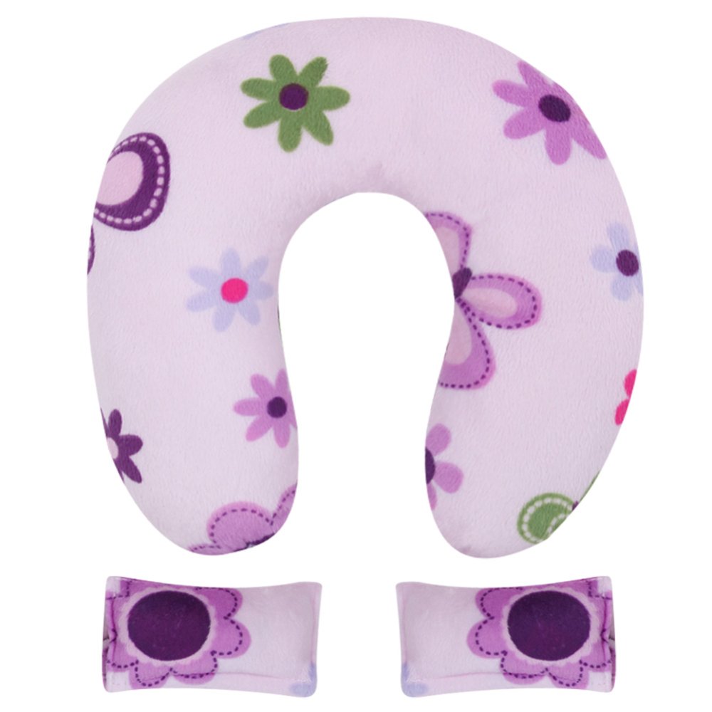 Baby U Shape Headrest Pillow Neck Protector(purple) - intl