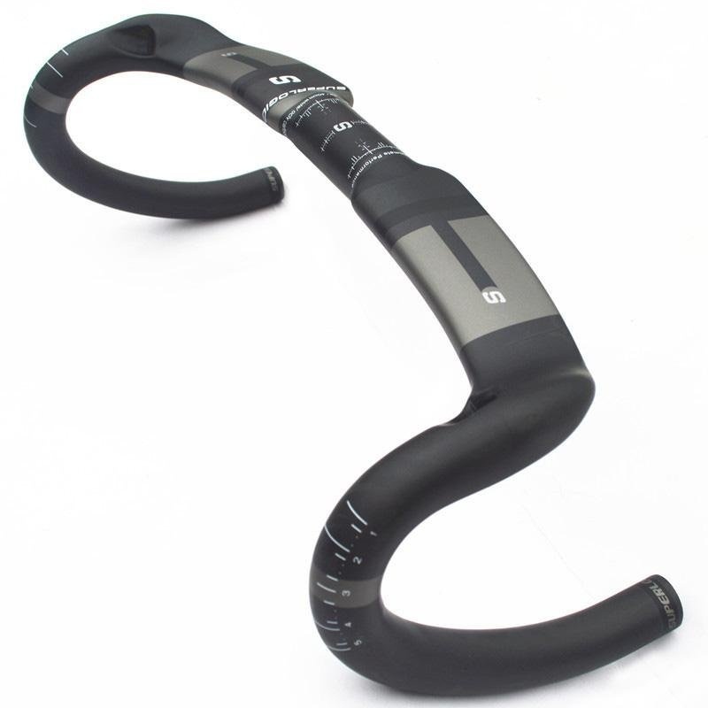 Mua WWang 420mm Bicycle Accessories Unisex Road Bike Handlebar Jointless Carbon Fiber Bend Handlebar Black - intl
