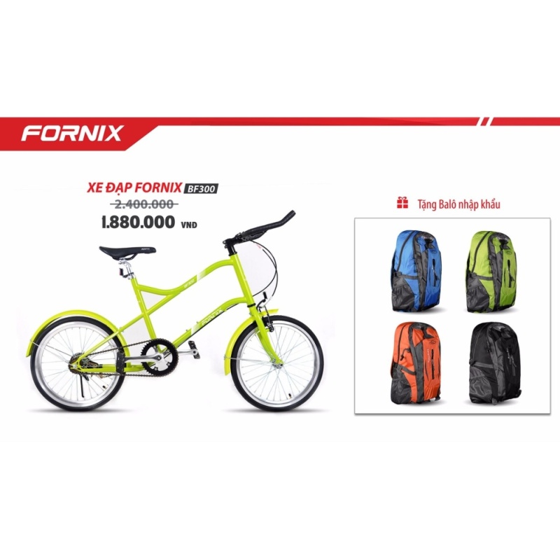 Phân phối Xe đạp MINI fixedgear BF300 (xanh lá) + tặng balô nhập khẩu