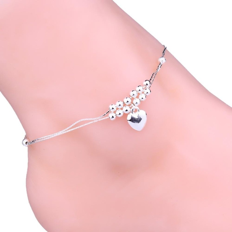 Anklet Foot Double Chain Crystal Bracelet - intl