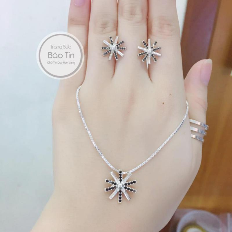 Bộ Trang Sức Bạc Nữ Hậu Duệ Mặt Trời Đen Cao Cấp BẢO TÍN