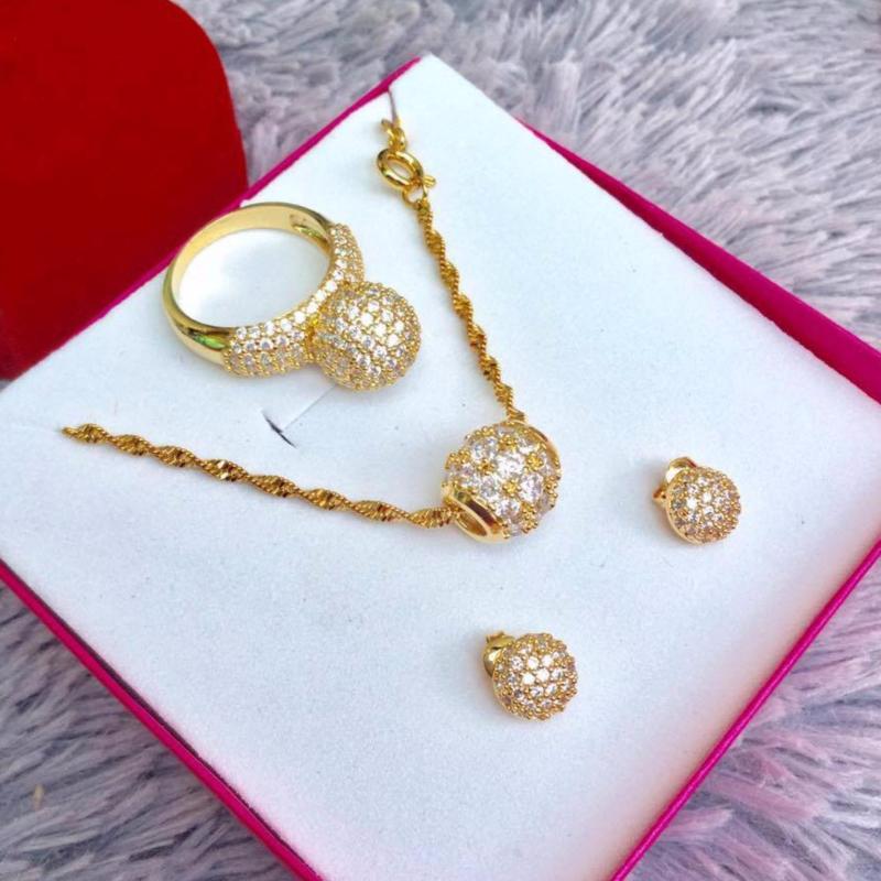 Bộ Trang Sức Nữ Xi Vàng 18k _ BTS130602 Gadoshop