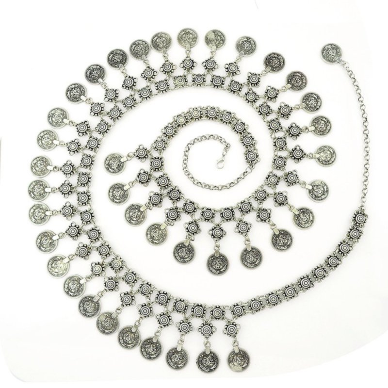 Bohemia Gypsy Waist Body Chain Boho Drop Coins Hippie Belt Belly Jewelry - intl