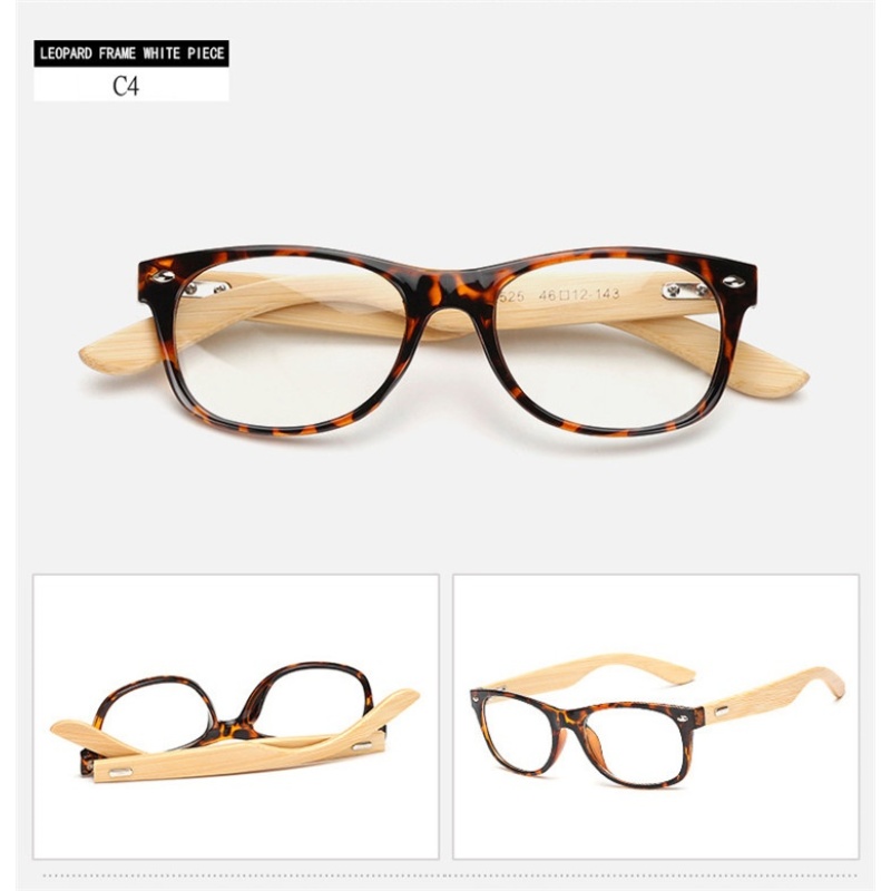 Giá bán HOT 2016 Natural Bamboo Glasses Women Men Handmade Wood Frame Clear Lens Vintage Myopia Eyewear Glasses Spectacle Frame oculos 1525 - intl