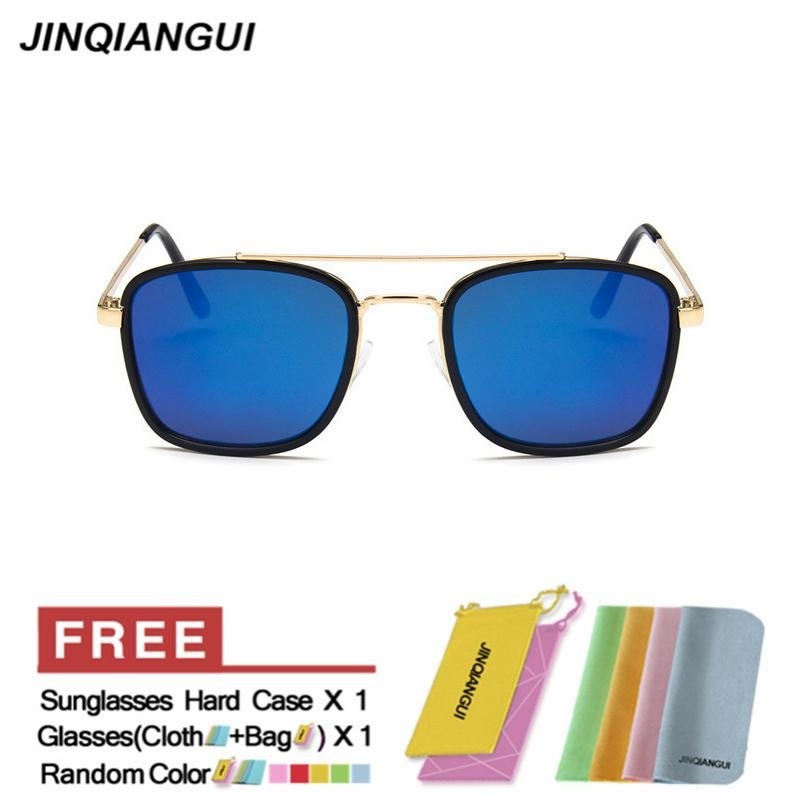 Giá bán JINQIANGUI Sunglasses Men Square Titanium Frame Sun Glasses Blue
Color Eyewear Brand Designer UV400 - intl