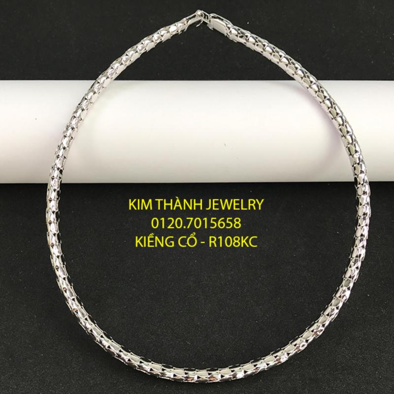 KIỀNG ĐEO CỔ NỮ BẢN TO MỀM CHẠM HOA VĂN - R108KC