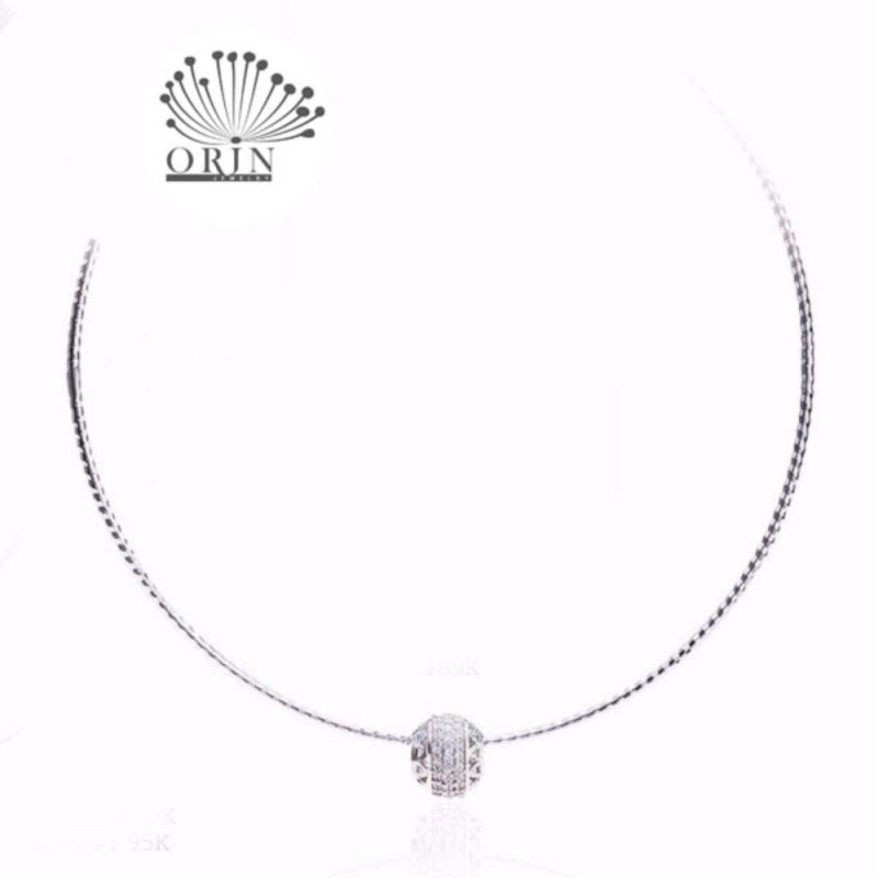 Kiềng đeo cổ nữ hạt charm Orin D2 (Trắng)
