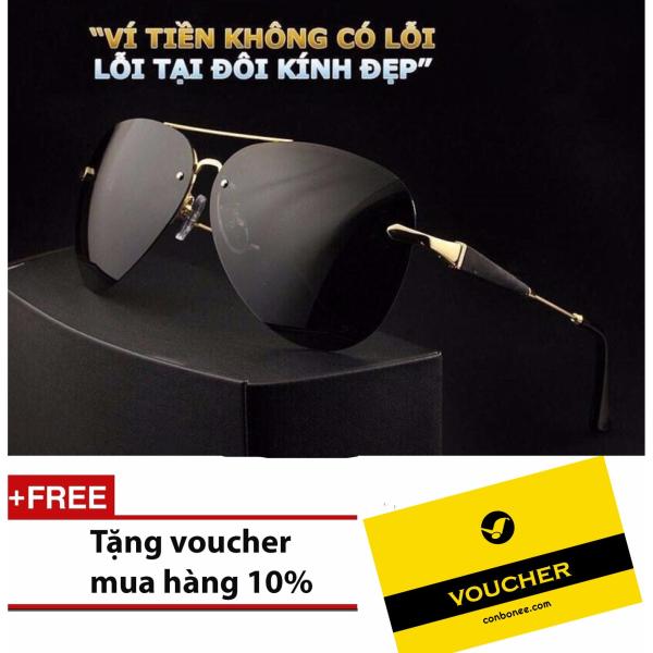 Giá bán Kính mắt nam cao cấp thời trang 743 full box  & Tặng một voucher mua hàng