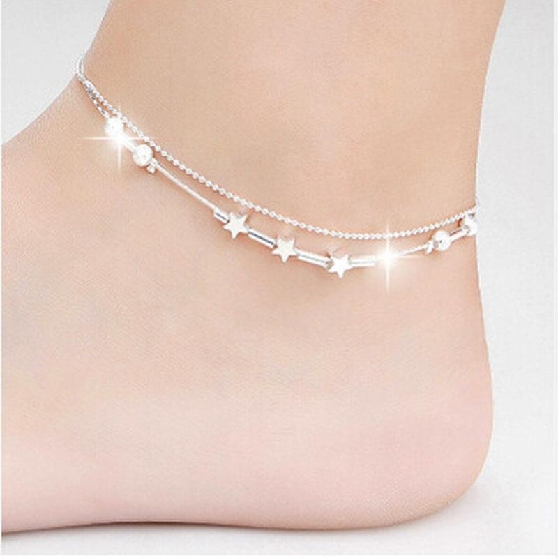 Little Star Women Chain Ankle Bracelet Barefoot Sandal Beach Foot Jewelry - intl