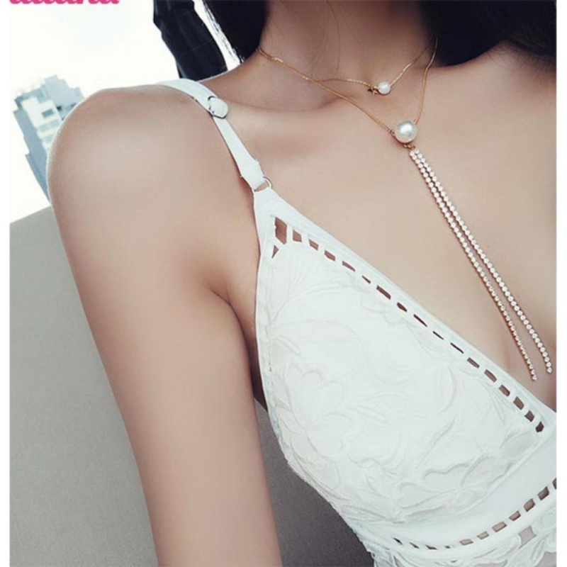 Vòng Cổ Choker Gems Drop Pearl - Tatiana - CD2005 (Vàng)