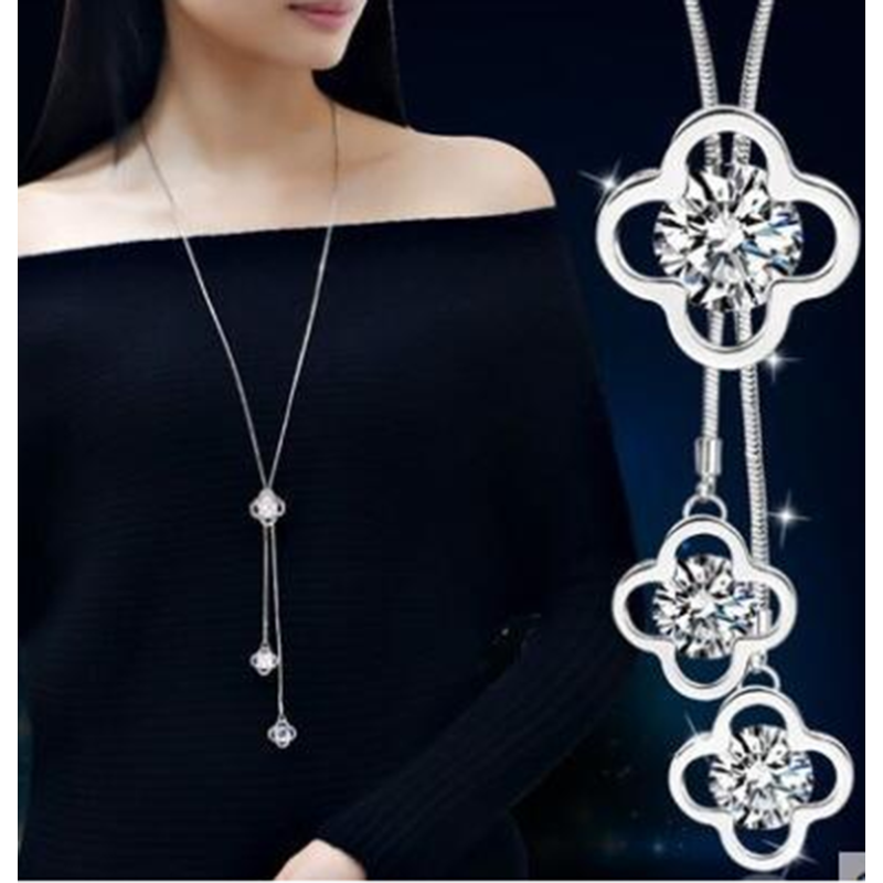 Vòng cổ nữ dáng dài sang trọng đính đá tuyệt đẹp