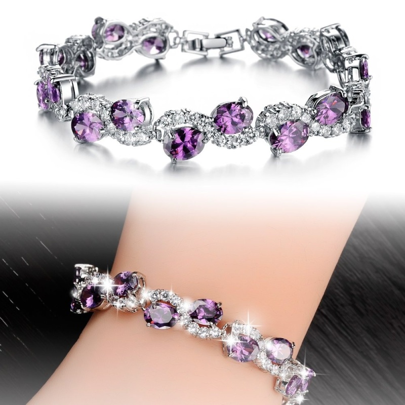 Vòng tay Amart đính đá Zircon mạ bạch kim - Intl - intl