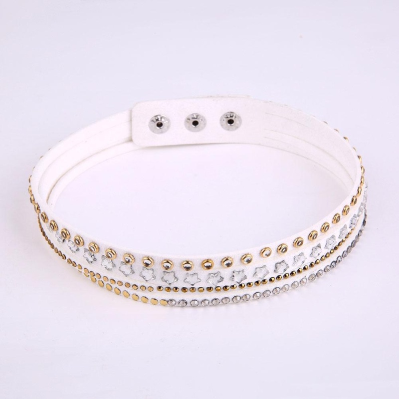 Women Rhinestone Stars Choker Necklaces Bracelet 2-in-1 - intl