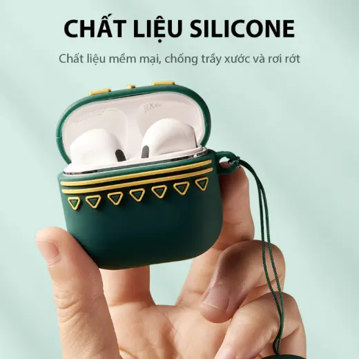 Vỏ đựng ốp case cho tai nghe Airbuds T50S Robot, bảo vệ tai nghe không dây chống va đập bám bụi