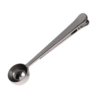 Steel Ground Coffee Measuring Spoon Scoop With Bag Sealing Clip Intl Steel Ground Coffee Measuring Spoon Scoop With Bag Sealing Clip Intl
