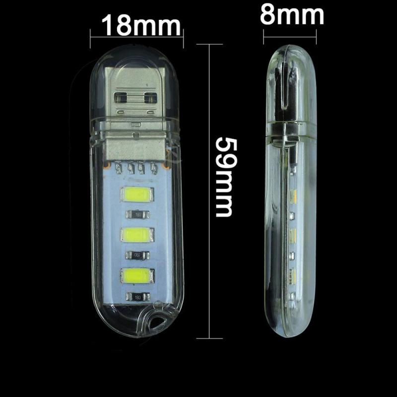 Đèn USB 3 LED (sáng trắng)