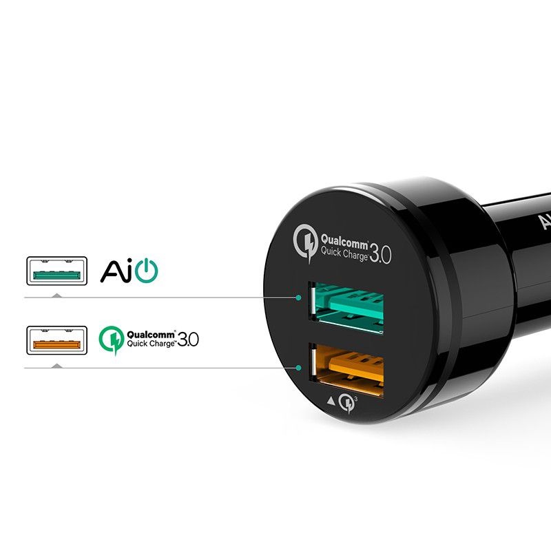 Bộ sạc nhanh trên Ôtô Aukey CC-T7