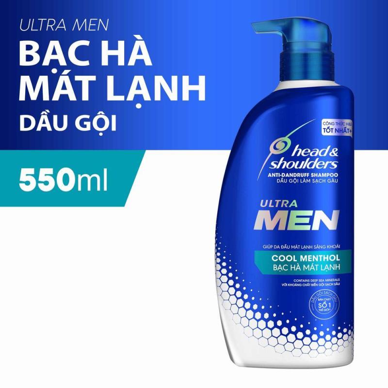 Dầu Gội Cho Nam  Head&Shoulders UltraMen Bạc Hà Mát Rượi 550ml nhập khẩu