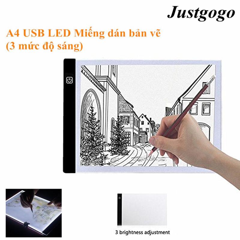 Bảng giá Justgogo A4 LED Nghệ Sĩ Đồ Họa Mỏng Nghệ Thuật Stencil Vẽ Bảng Hộp Ánh Sáng Truy Tìm Bảng Pad Ba cấp Phong Vũ