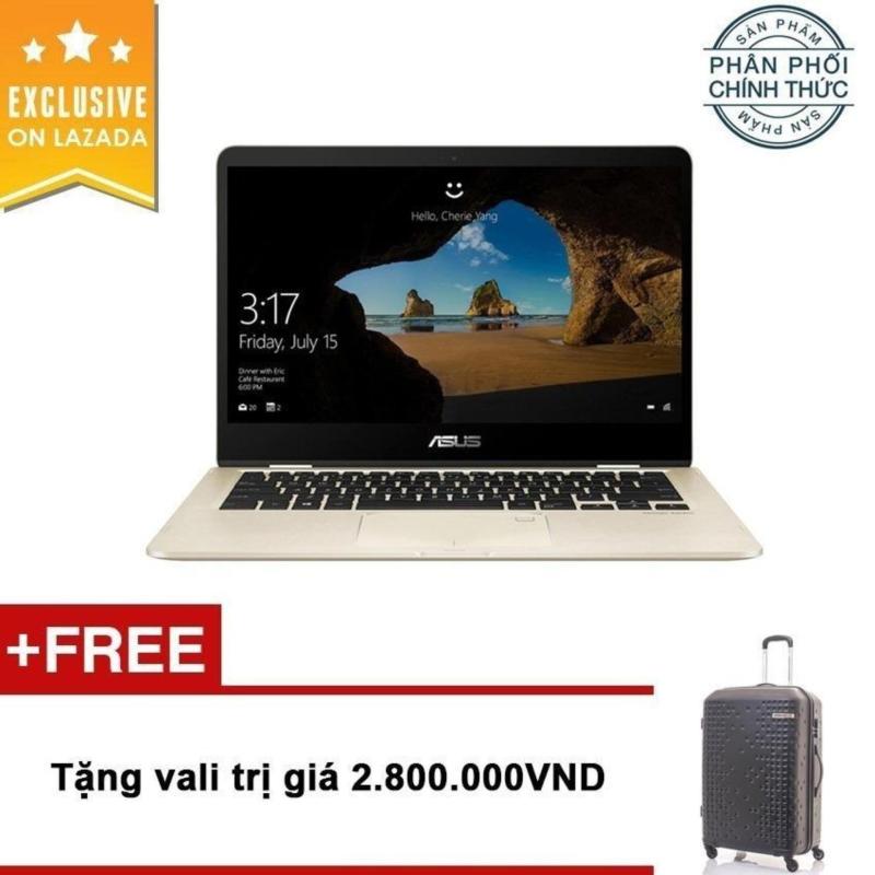 Laptop Asus Zenbook Flip 14 UX461 14inch Win10 (Vàng) + Tặng vali American Tourister chính hãng trị giá 2.800.000VND - Hãng phân phối chính thức