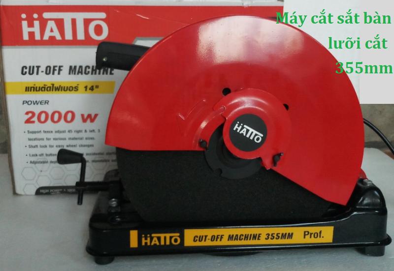 Máy cắt sắt bàn Hatto 355HB Đỏ
