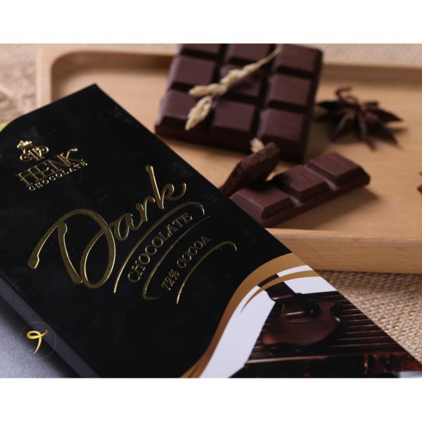 Socola thanh 100g đen 72% | Henk Chocolate