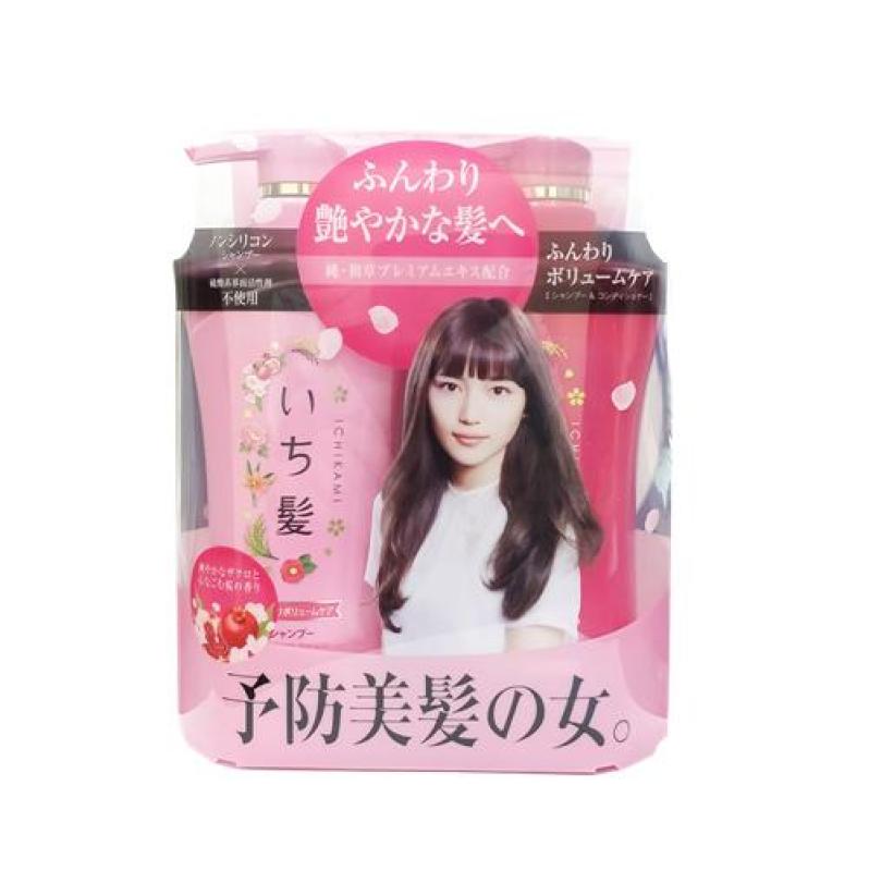 Set dầu gội và xả Ichikami dưỡng tóc sau phục hồi hư tổn (Màu hồng) 480ml giá rẻ