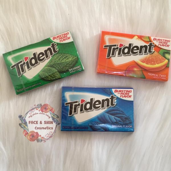 Kẹo singum Trident đủ mùi của Mỹ ngừa sâu răng giảm thèm ăn