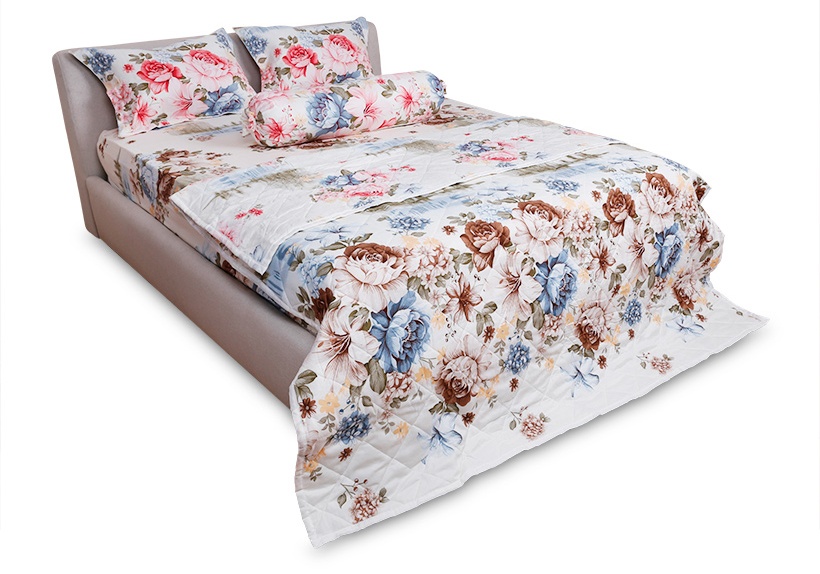 Bộ chăn drap hoa mẫu đơn 9 món 2in1 Airwearbed