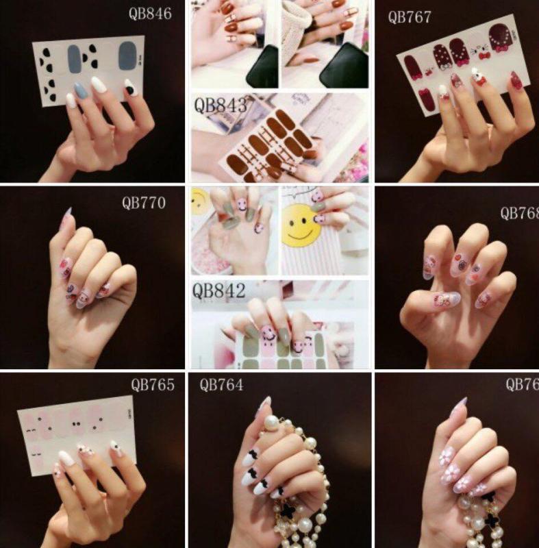 Bộ 12 miếng dán móng tay tuyệt đẹp cho phái đẹp (Sticker dán móng) nhập khẩu
