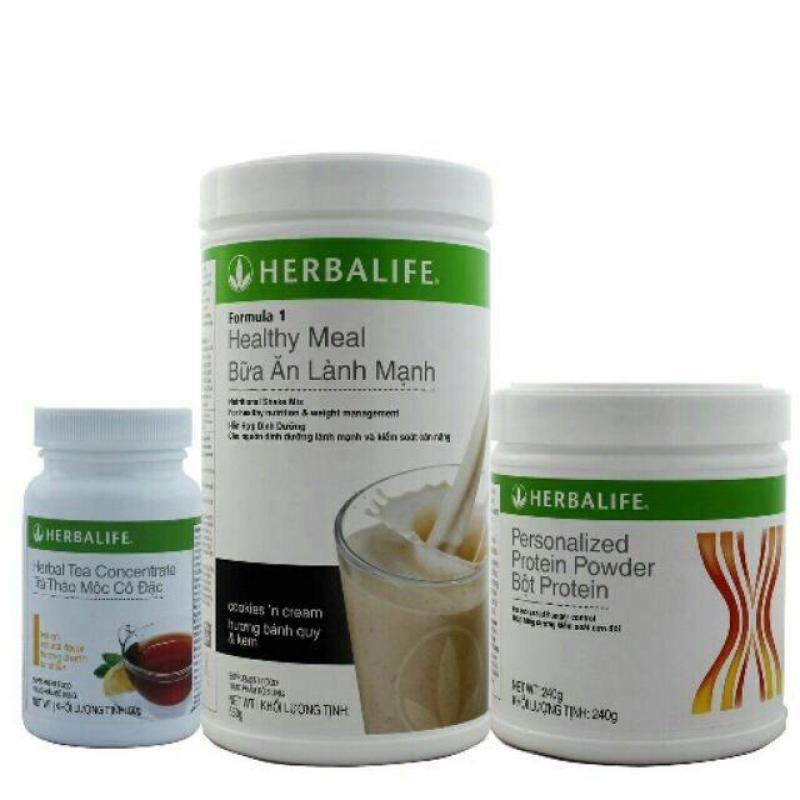 BỘ 3 GIẢM CÂN CƠ BẢN HERBALIFE: F1 BỮA ĂN LÀNH MẠNH - F3 PP PPP PROTEIN - TRÀ THẢO MỘC CÔ ĐẶC