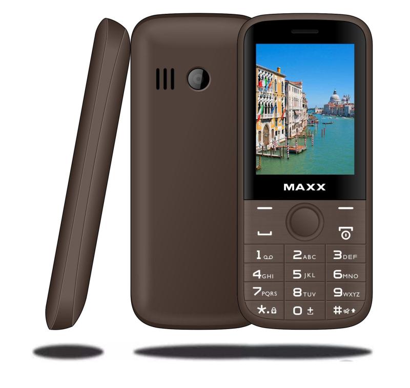 ĐTDĐ MAXX N6610 màn hình cong  2.4 inch, pin khủng 1500 mAh (Cà phê) - Bảo hành 12 tháng
