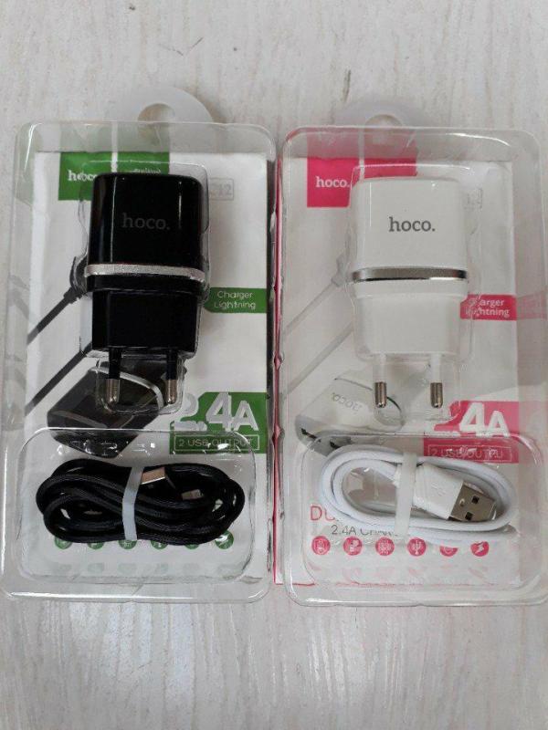 Bộ Sạc Hoco C12 Cho Iphone 2 Cổng Usb 2.4A (AZ295902)
