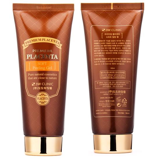 Gel tẩy tế bào chết chiết xuất nhau thai cừu 3W Clinic Premium Placenta Soft Peeling Gel 180ml