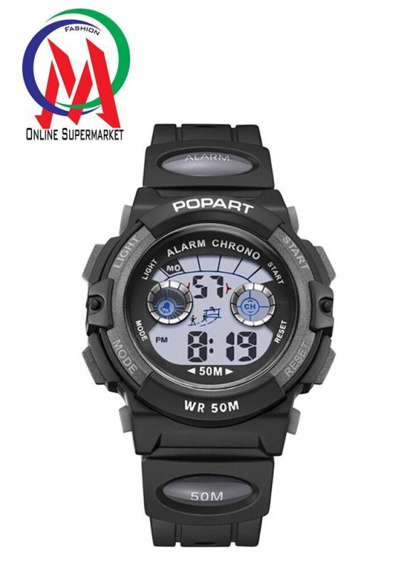 Đồng hồ Bé trai Popart OM-310 Chống Nước - Đen Viền Bạc, Đen viền đen bán chạy