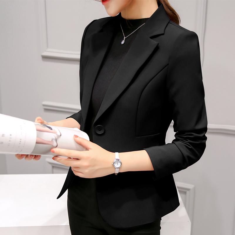 Setelan Formal Kasual Perempuan Baru Musim Semi atau Musim Gugur (Hitam)