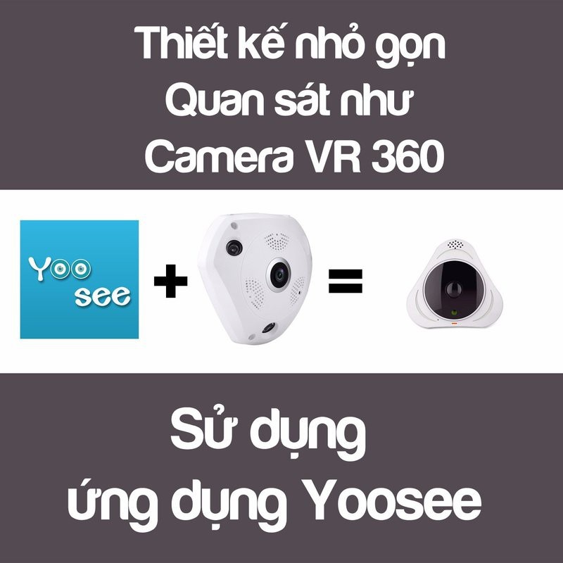 Camera IP VR Yoosee siêu nhỏ 360 độ HD 960P Mini quan sát mọi góc nhìn 3