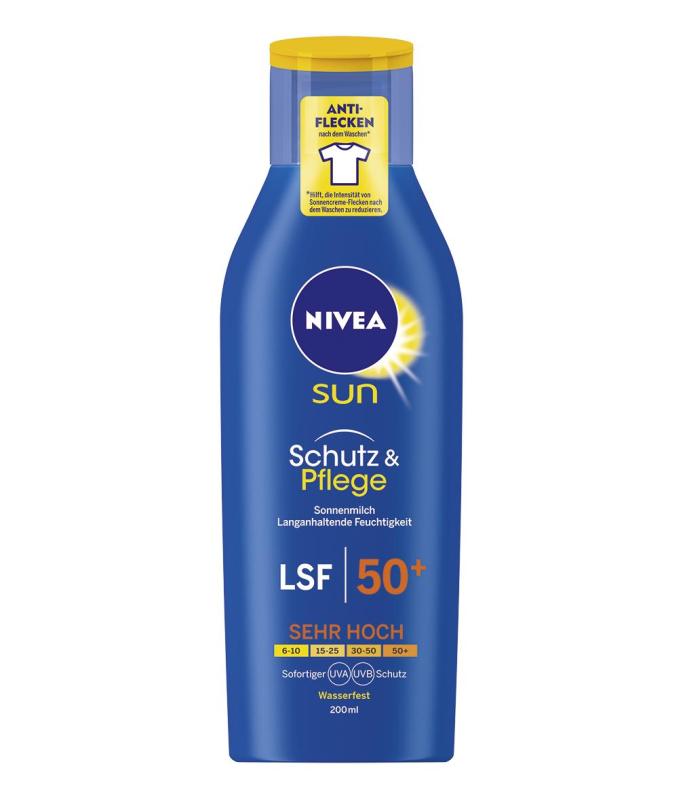 Kem chống nắng và dưỡng ẩm toàn thân NIVEA SUN Schutz & Pflege SPF 50+ 200ml - Đức nhập khẩu