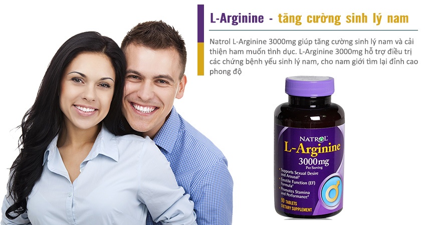Natrol L-Arginine 3000mg hộp 90 viên - Mỹ